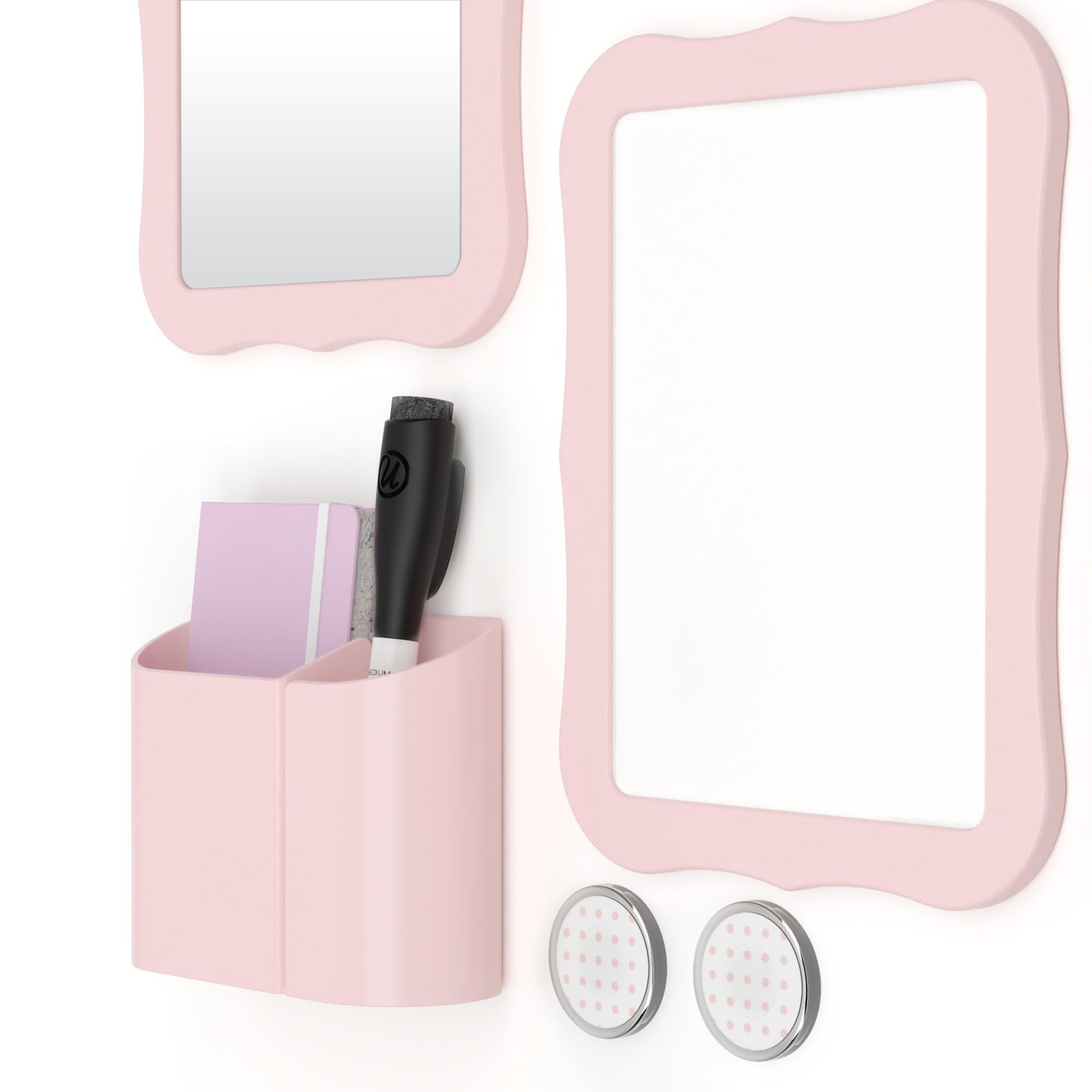 U Brands Locker Accessories Kit, Back to School 7″W x 3.5″H, Blush