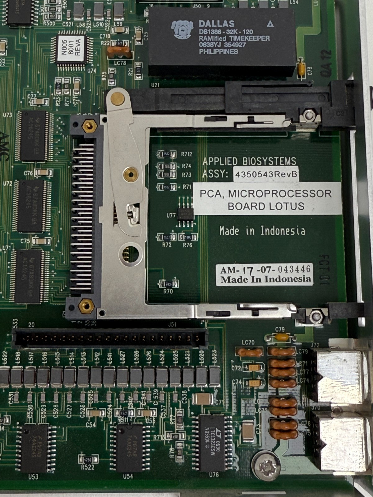 Applied Biosystems 9800 fast thermal cycler microprocessor power supply board