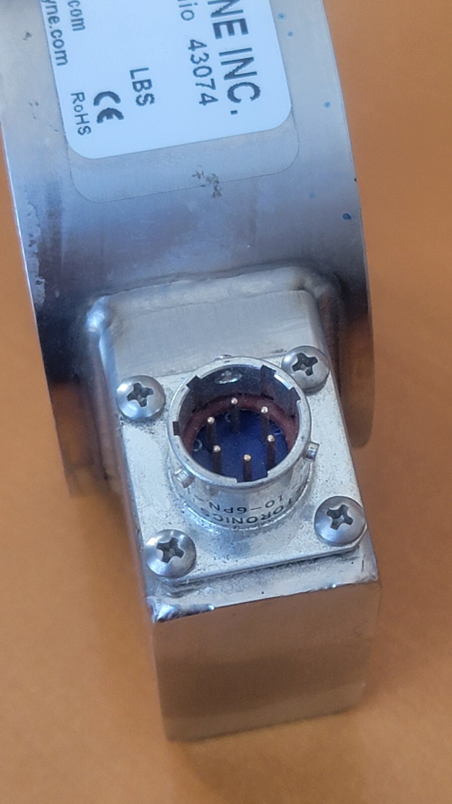 Omega LC412-250 Omegadyne Pancake Style Load Cell 0-250 LB Force Transducer