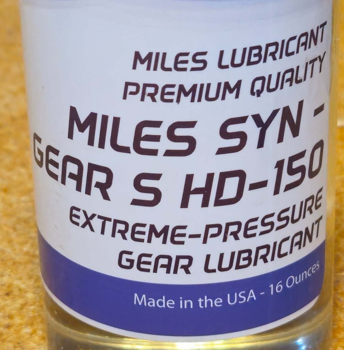 Miles SYN‑GEAR S HD‑150 Extreme‑Pressure Gear Lubricant 16 oz – NEW – 5 Availabl