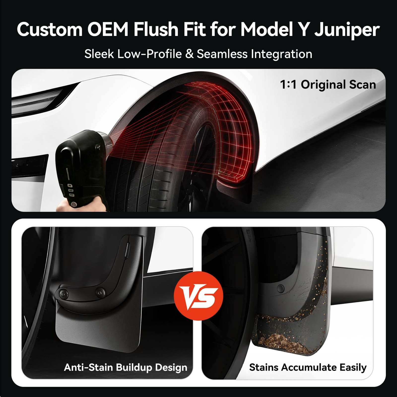 YONZEE 8-Pack Front and Rear Mud Flaps for Tesla Model Y Juniper 2025 2026 | …