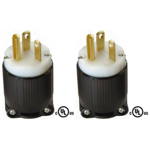 NEMA 5-20 Grounding Plug, 20A 125V AC, 2 Pole 3 Wire, cUL Listed