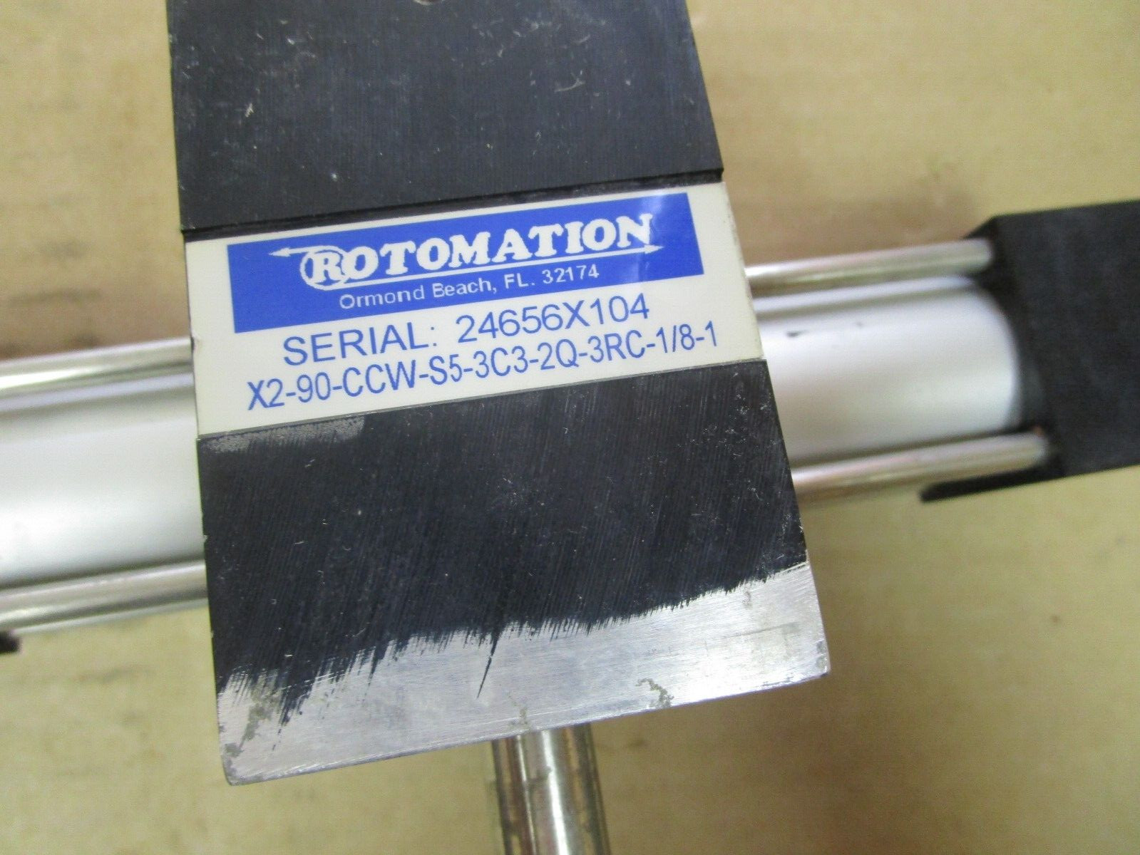 ROTOMATION PNEUMATIC INDEXING ACTUATOR X2-90-CCW-S5-3C3-2Q-3RC-1/8-1