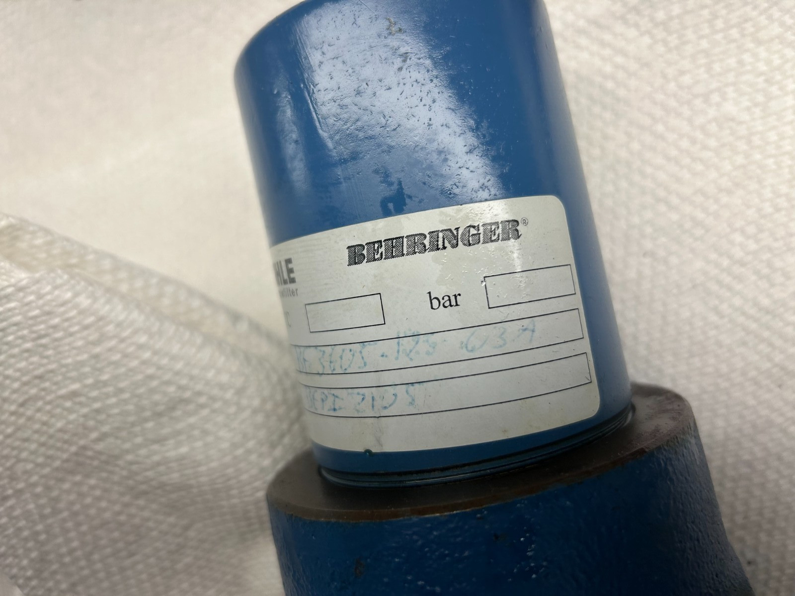 Mahle Industriefilter Behringer BF-3605 (incomplete model #) not legible