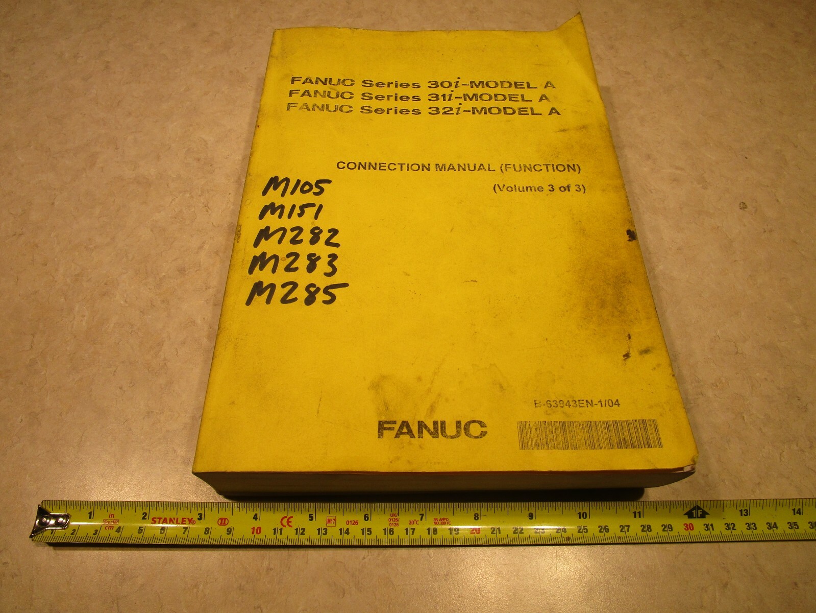 Fanuc B-63943EN-1/04, 30i, 31i, 32i CONNECTION MANUEL 3 OF 3 (FUNCTION), C0289