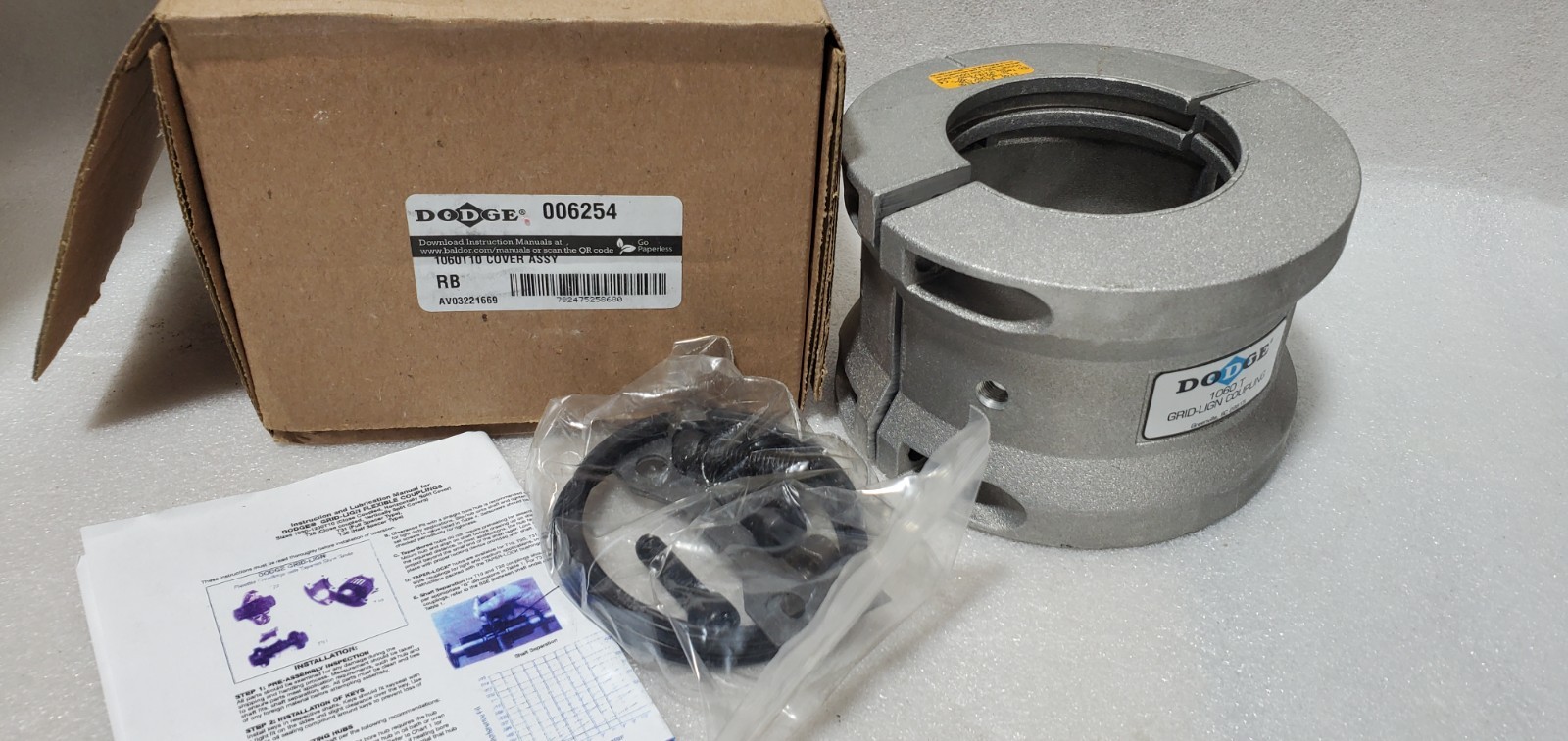 DODGE 006254 1060T10 COVER ASSEMBLE, GRID-LIGN COUPLING, NIB RB 1060T 10
