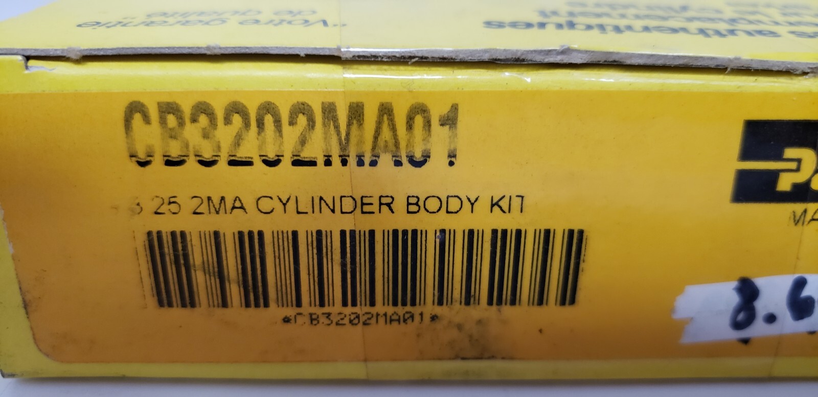 PARKER CB3202MA01 3.25 2MA CYLINDER BODY KIT, NIB