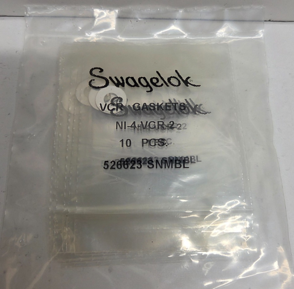 LOT OF 10 NEW IN BAG! SWAGELOK 1/4″ NICKEL VCR FACE SEAL GASKETS NI-4-VCR-2