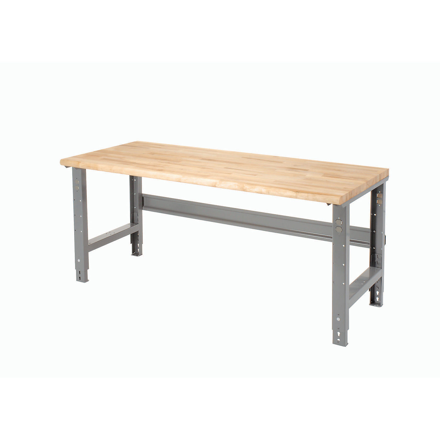 Adjustable Height Workbench C-Channel Leg 60″W x 30″D 1-3/4″ Maple Top Safety