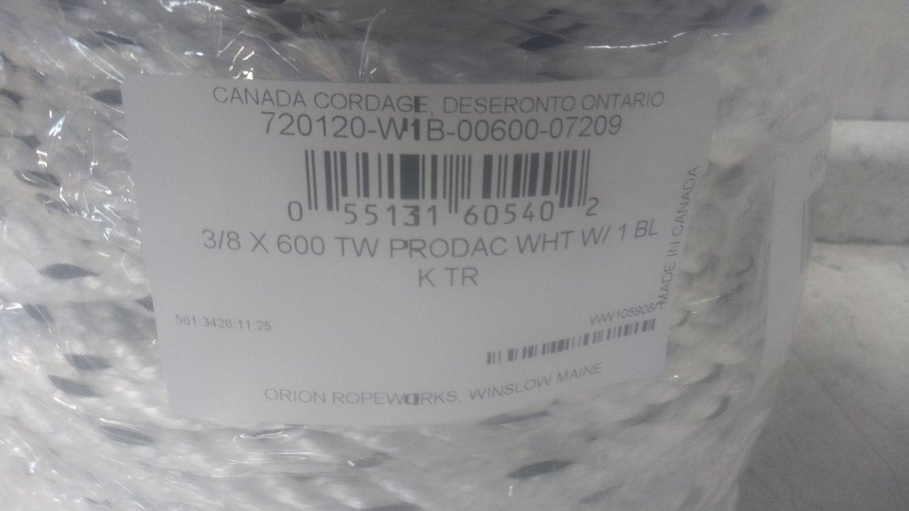 Brand Name 720120-W1B-00600-07209 600 Ft L General Purpose Utility Rope (BW)