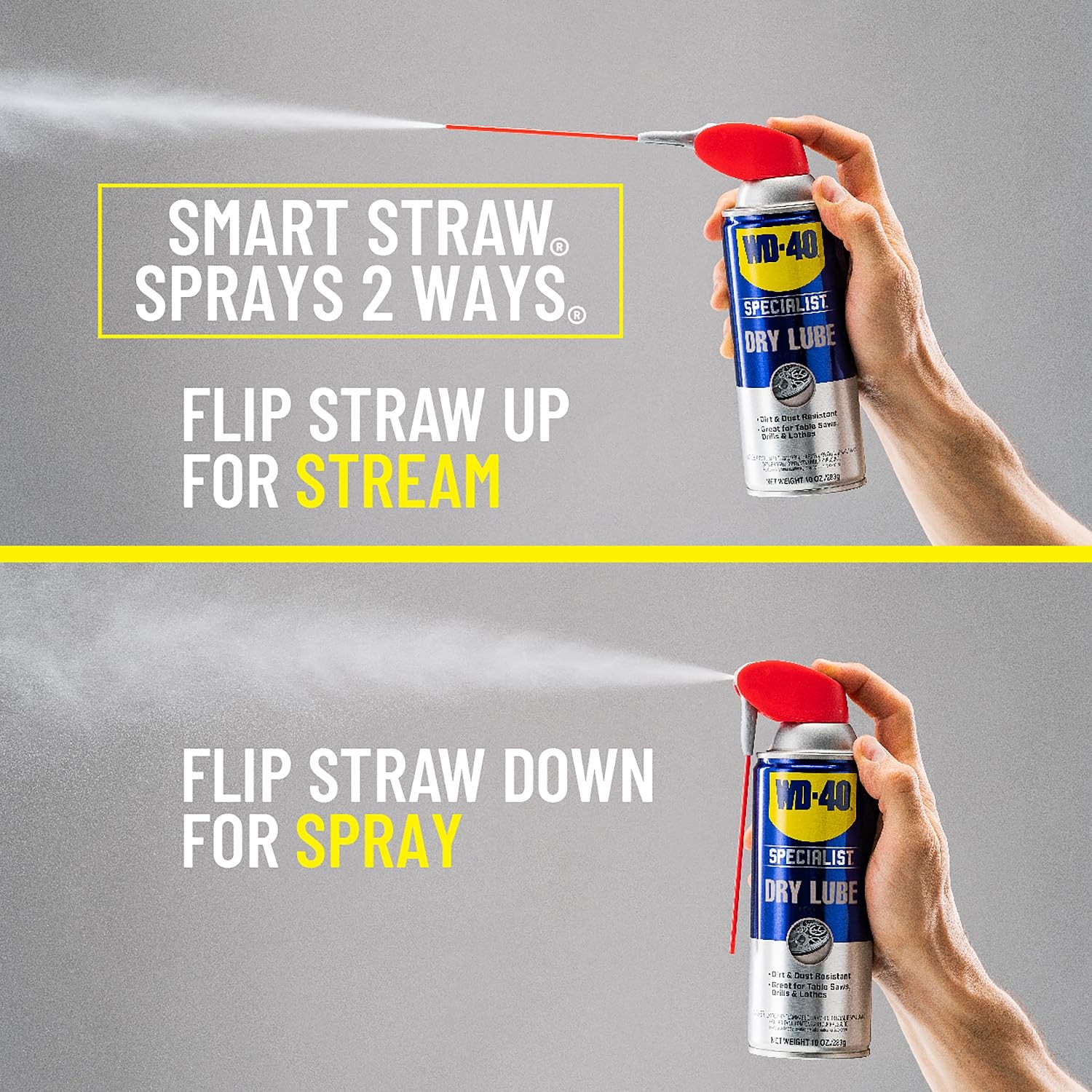 Dry Lube Spray for Table Saws, Drills & Lathes 10 Oz Twin Pack