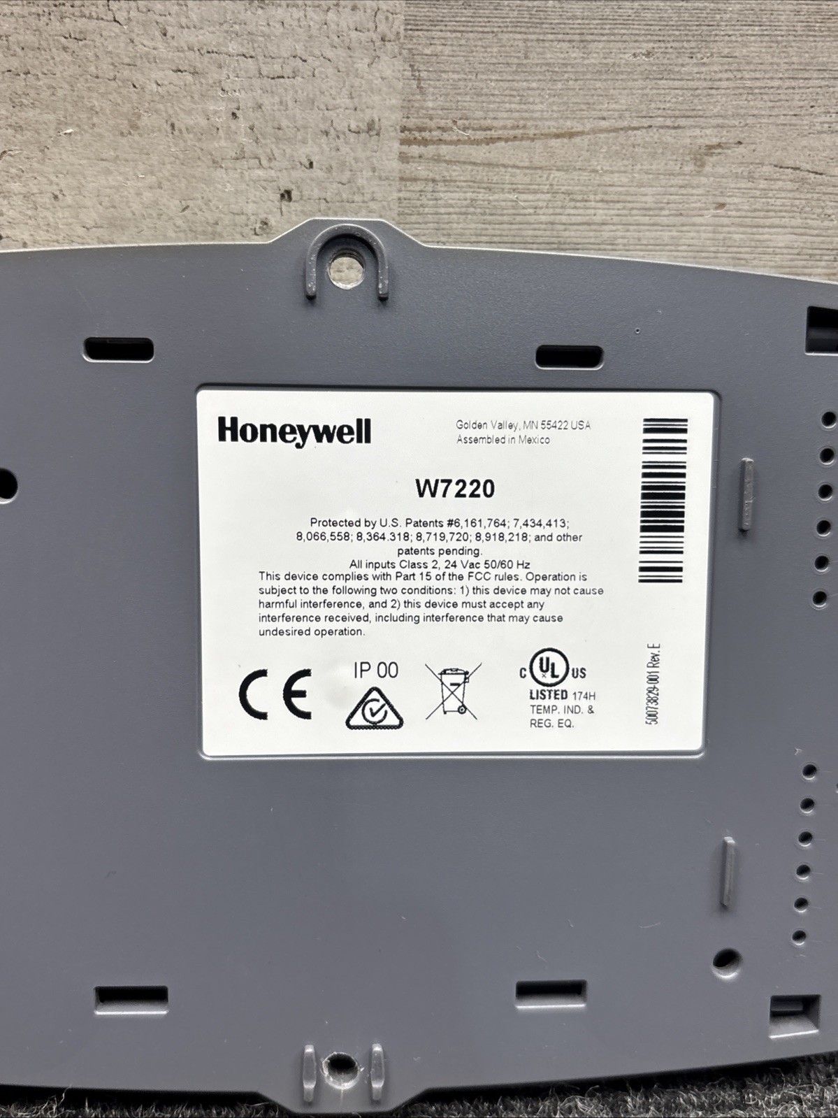HONEYWELL W7220A1000 Software Ver 1.14 Economizer Controller