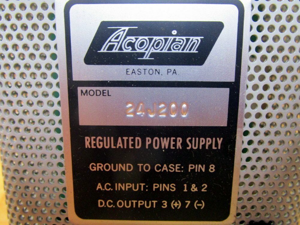 Acopian 24J200 Power Supply