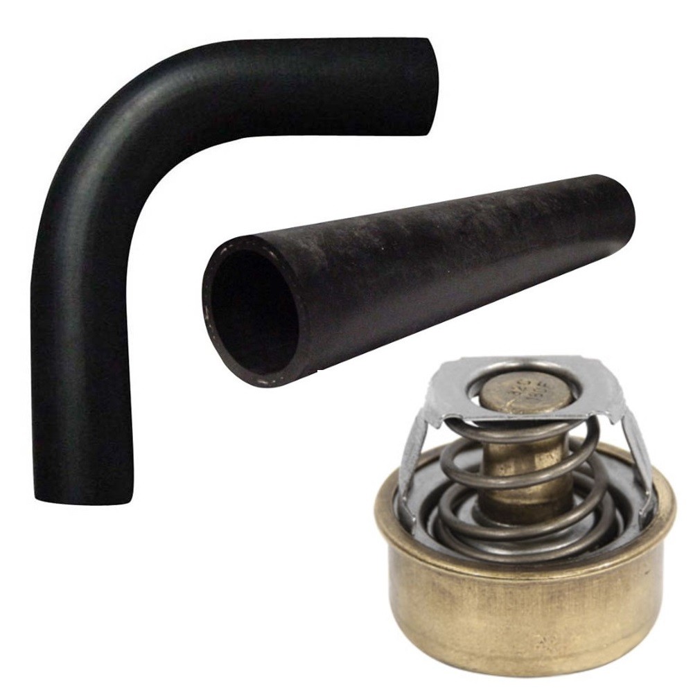 Thermostat and Upper & Lower Hose Set Fits Ford/New Holland Replaces 181732M1