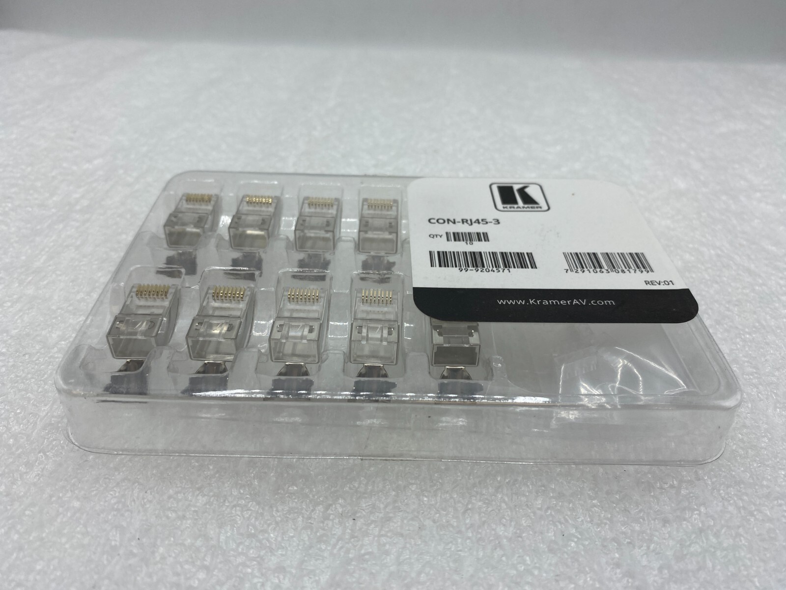 Kramer CON-RJ45-3 RJ45 Connectors for UNIKat cable – Pack of 10 – Free Shipping