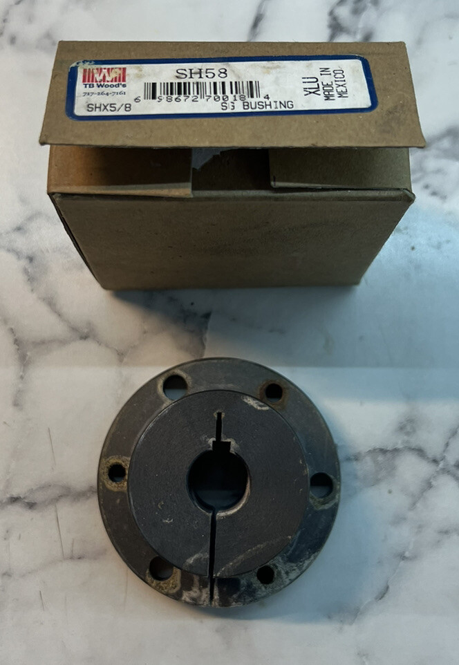 TB Woods SH58 Sure-Grip Bushing NEW 5/8” Bore Standard Keyway With Hardware