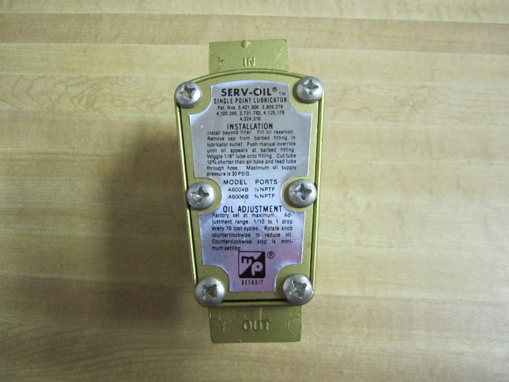 Master Pneumatic A6004B Single Point Lubricator 1/2NPTF