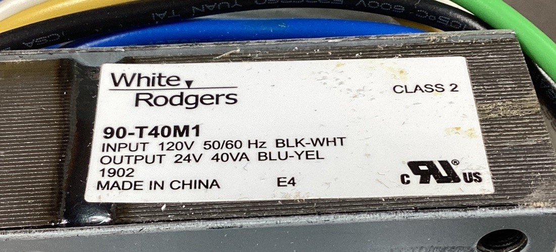 White Rodgers 90-T40M1 Transformer Class 2 120VAC 50/60Hz 4E-47
