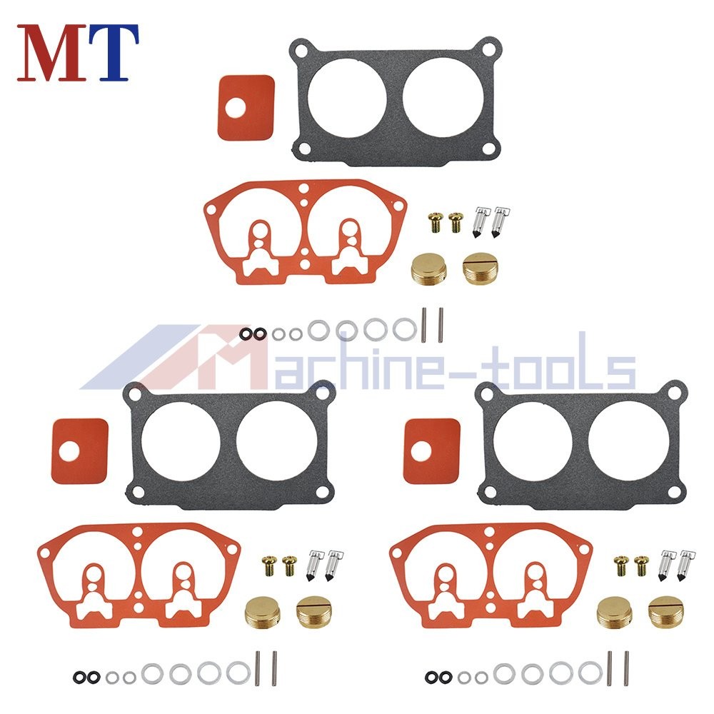 3× Carburetor Rebuild Kit For Outboard For Yamaha V-6 150 175 200 225 HP 86-95