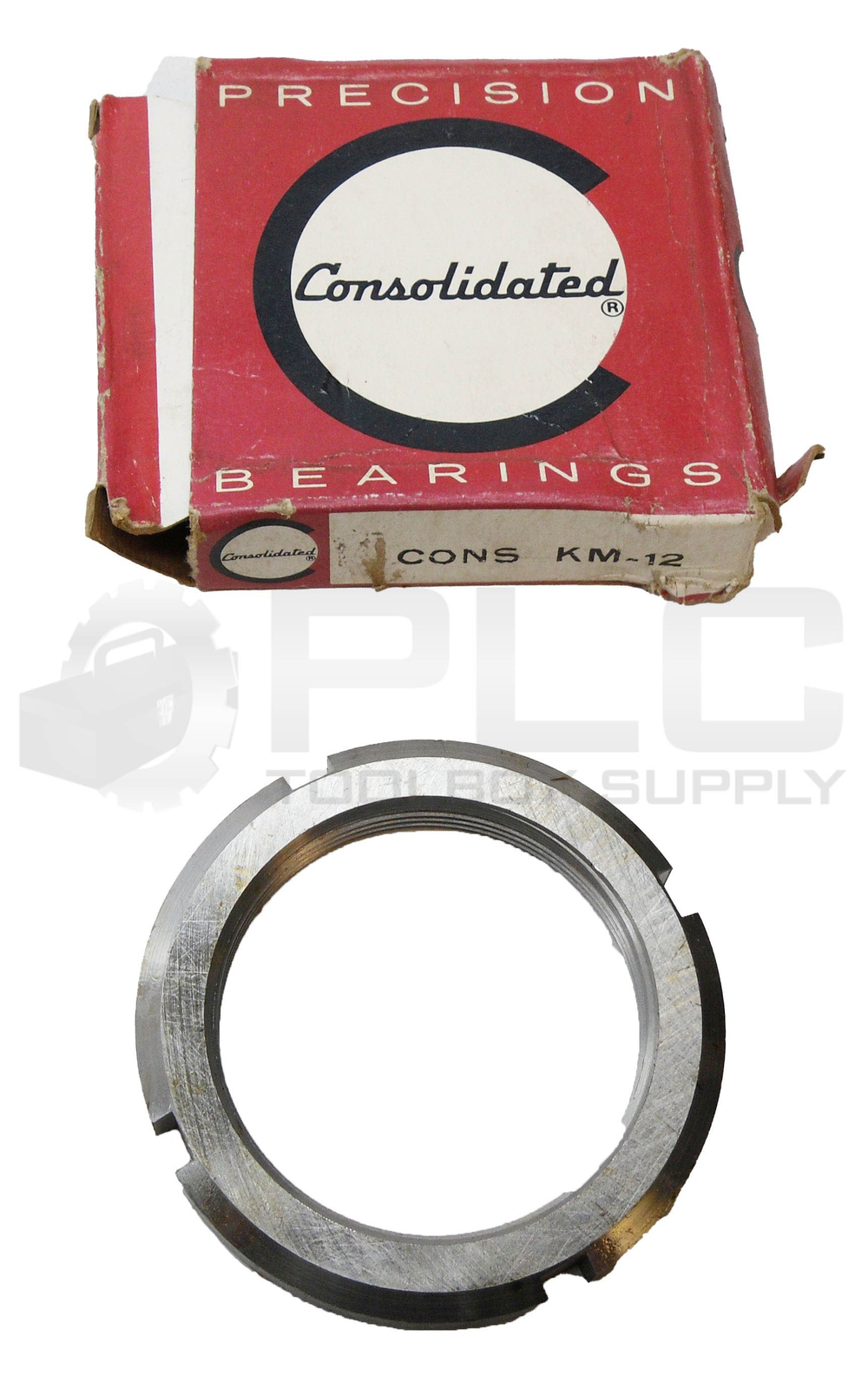 NEW CONSOLIDATED KM-12 LOCKNUT 3-1/8″OD 2-1/4″ BORE