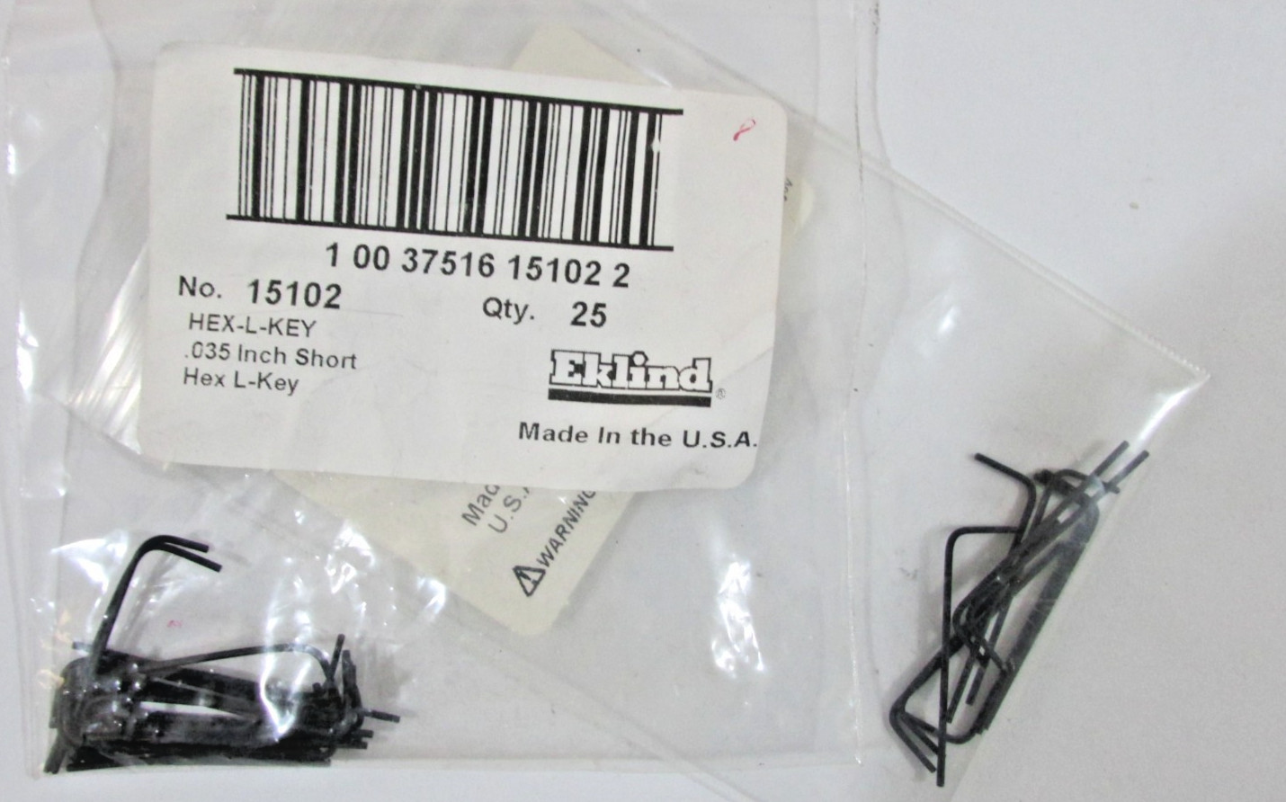 Eklind Hex L Key L-Handle Long Arm Series, Bondhus Hex-End L-Wrench 0.35 inch
