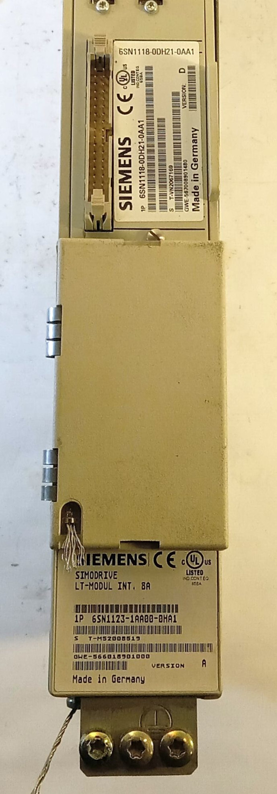 1 USED SIEMENS 6SN1123-1AA00-0HA1 W/6SN1118-0DH21-0AA1 SIMODRIVE **MAKE OFFER**