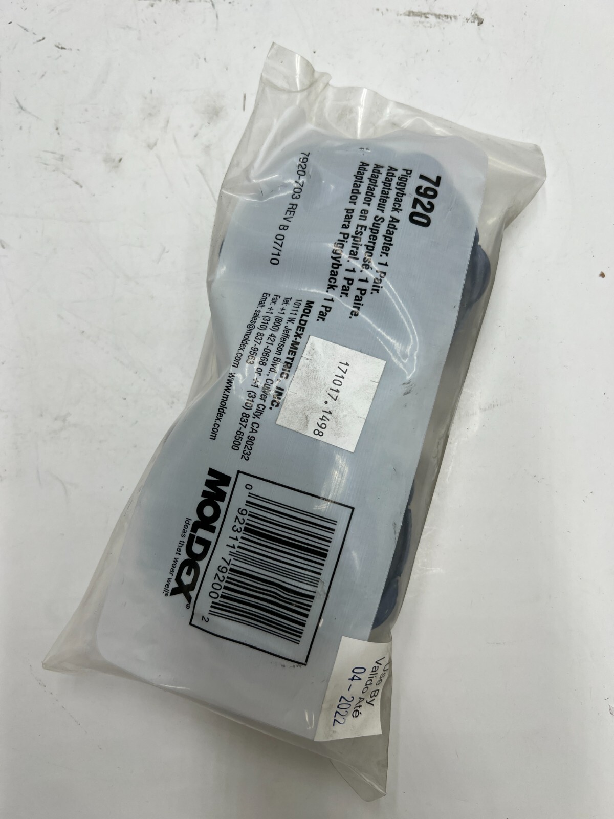 ( 4 packs of 2=8 ) ) Moldex 7920 Piggyback Adapter Filter Disk