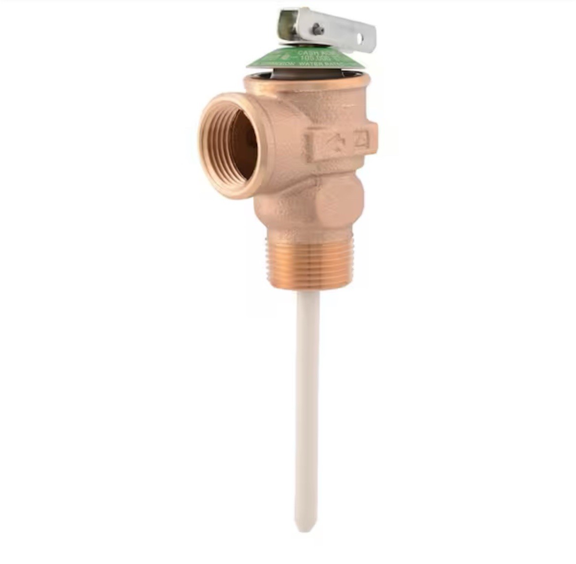 Cash Acme 3/4 in Bronze NCLX Temperature Pressure Relief Valve 1-1/4 in Shank