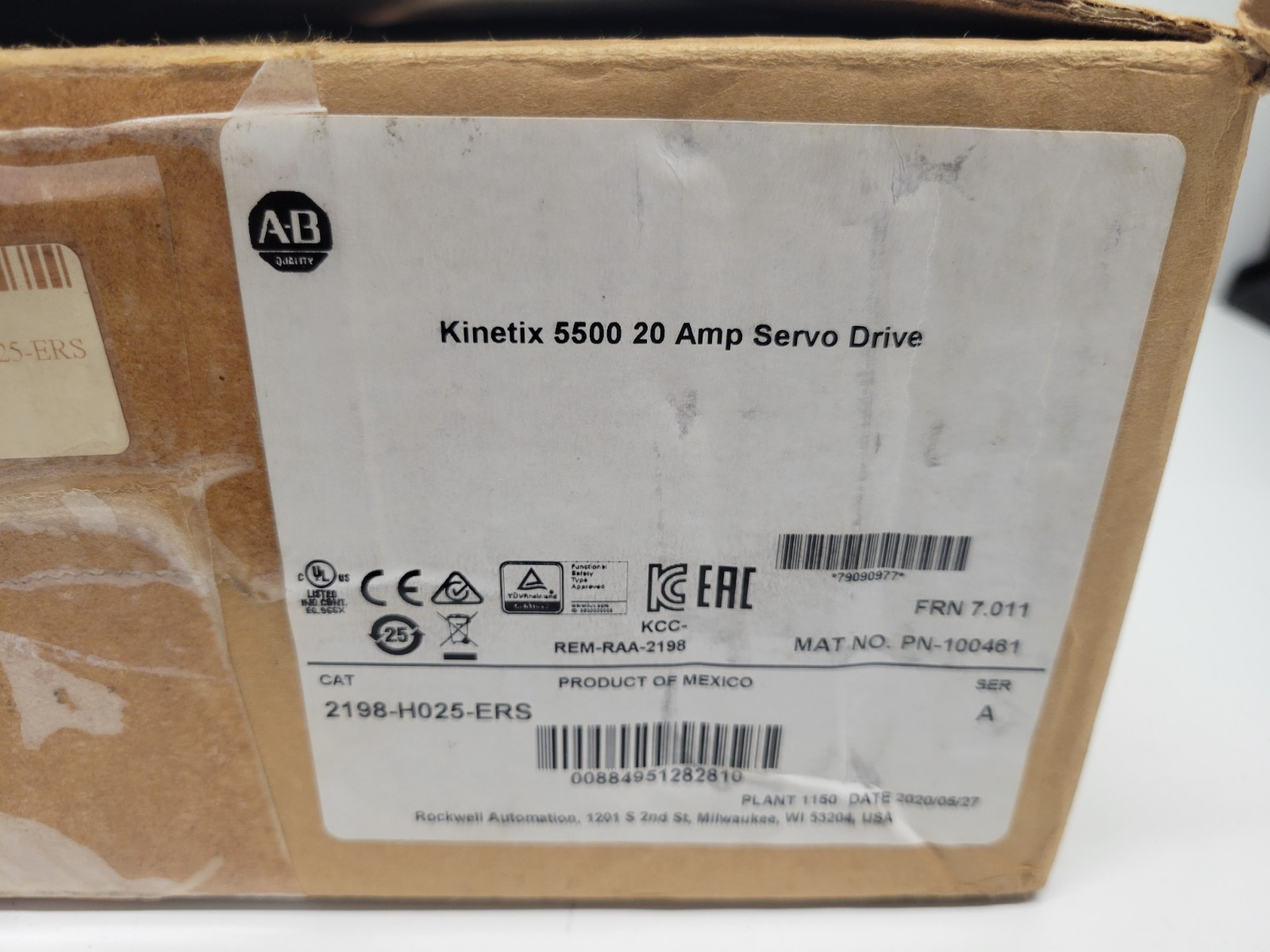 NEW IN BOX! ALLEN-BRADLEY KINETIX 5500 20A 2198-H025-ERS SERVO DRIVE