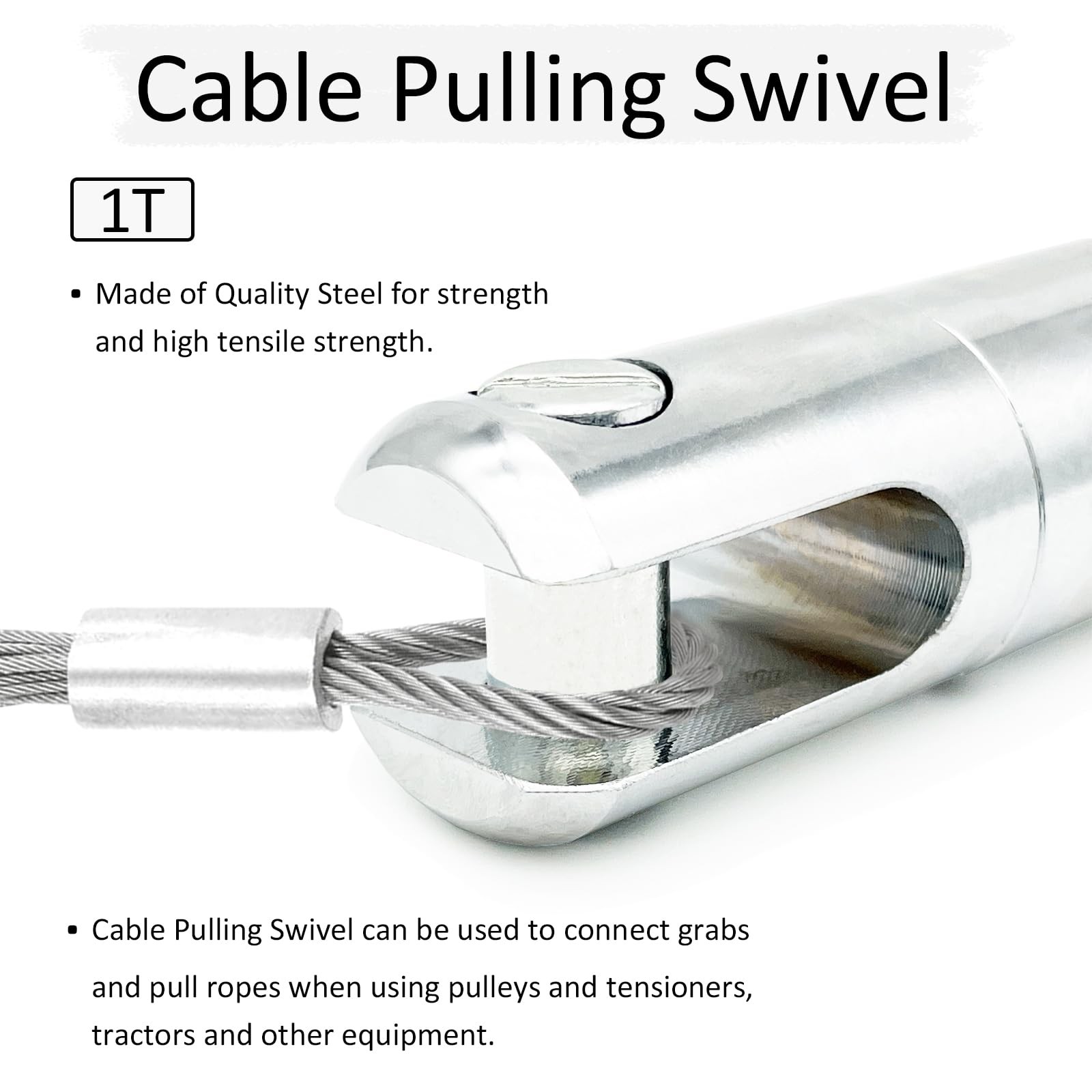 ATREFUU 1 Ton Cable Pulling Swivel, Swivel Wire Bearing Breakaway Tool for…
