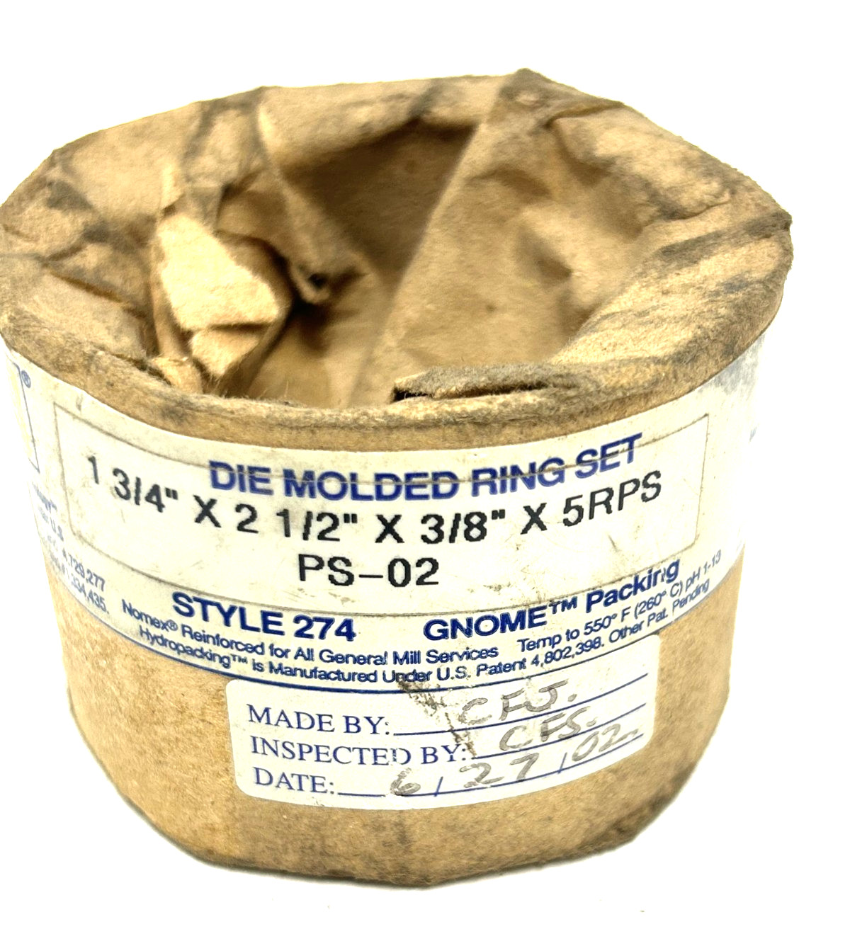 NEW ENGLAND BRAIDING CO. PS-02 STYLE 274 1-3/4 X 2-1/2 X 3/8″ 5 RINGS