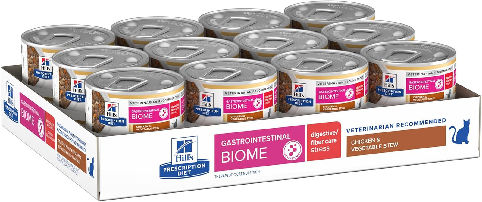 Gastrointestinal Biome Stress Digestive/Fiber Care Wet Cat Food, Chicken & Veget