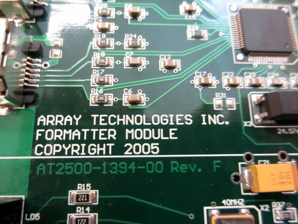 Array Technologies AT2500-1394-00 Formatter Module AT2500139400 Rev.F