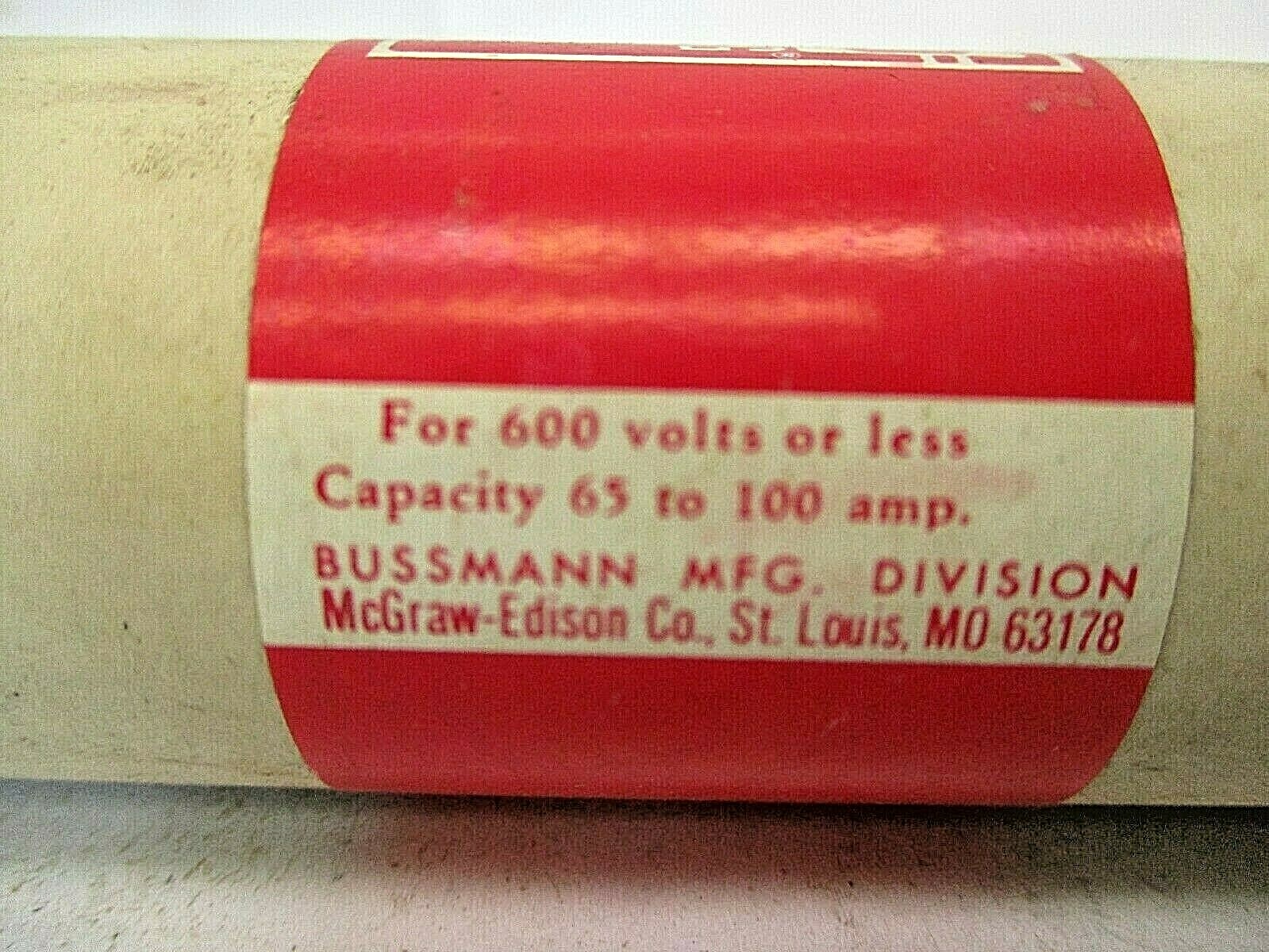 New Open Box Lot of 2 Pieces Super-Lag Res 100 600 Volt Renewable Fuse A4433DN
