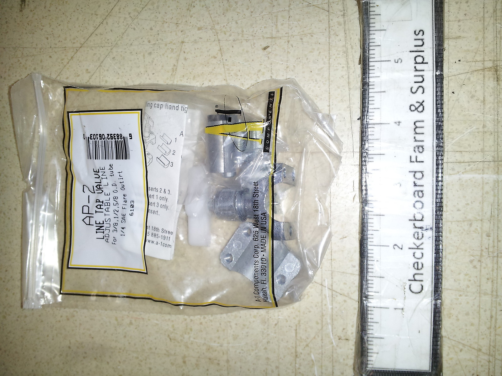 NOS AP-2 6103 Line Tap Valve 1/4″ SEA Flare Adjustable
