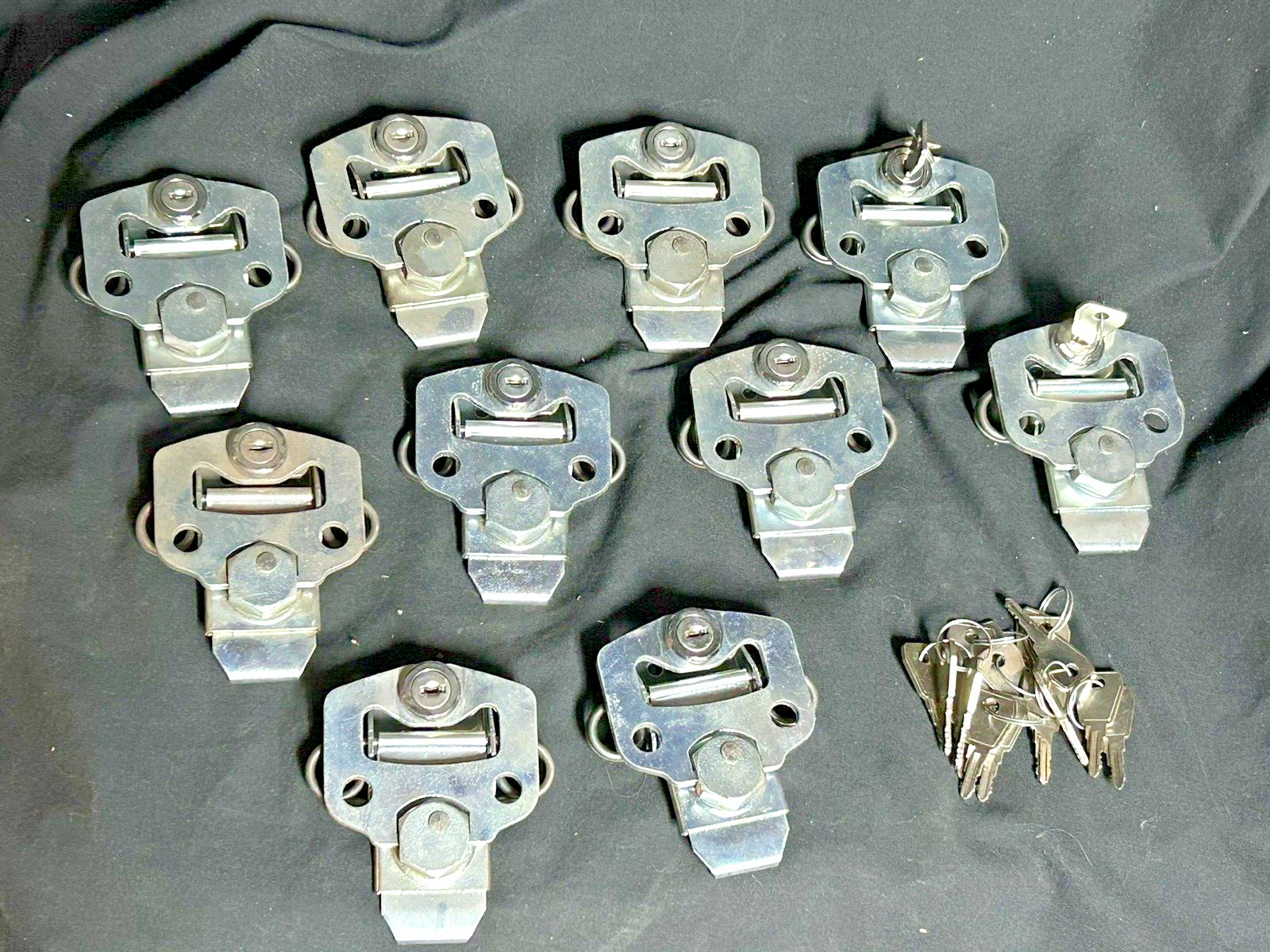 (10) Southco K5-2816-07 Rotary-Action Draw Latch 3.43 Closed Length Keyed
