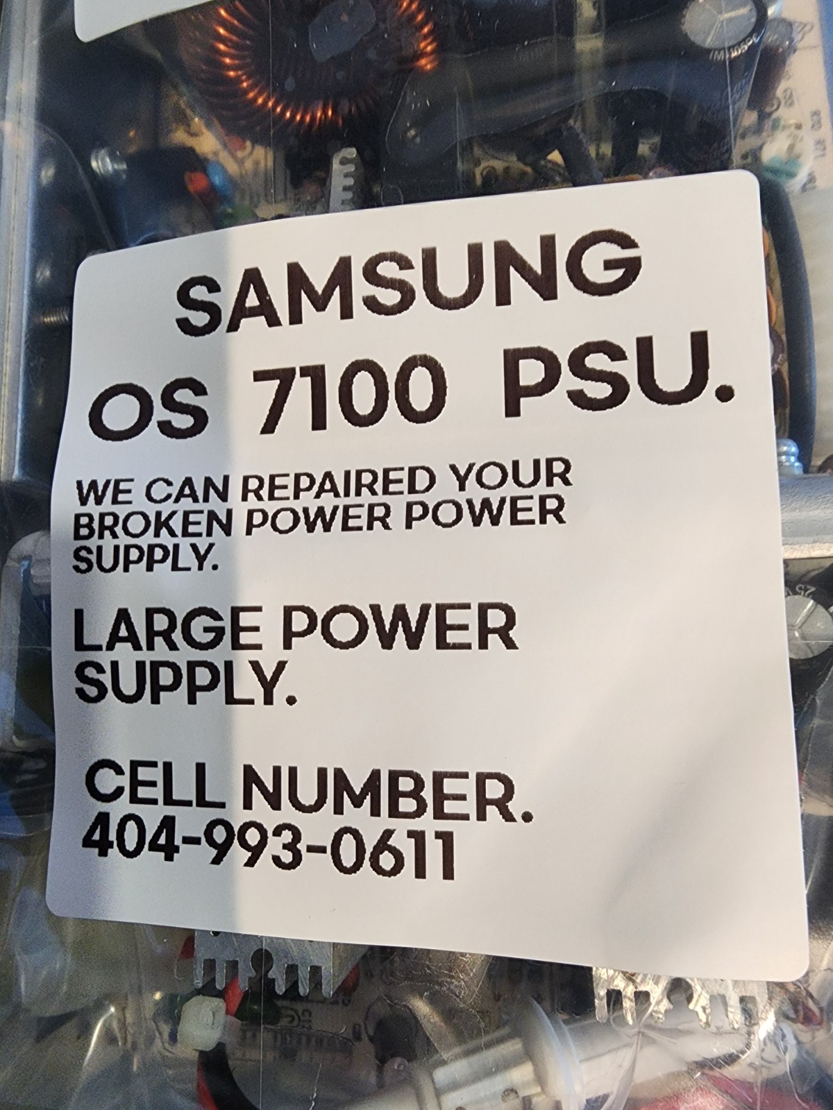 SANSUNG LARGE MODEL 7100 POWER SUPPLY OS7100PSU/FULLY REFURBISHED/6MONTH WARRANT