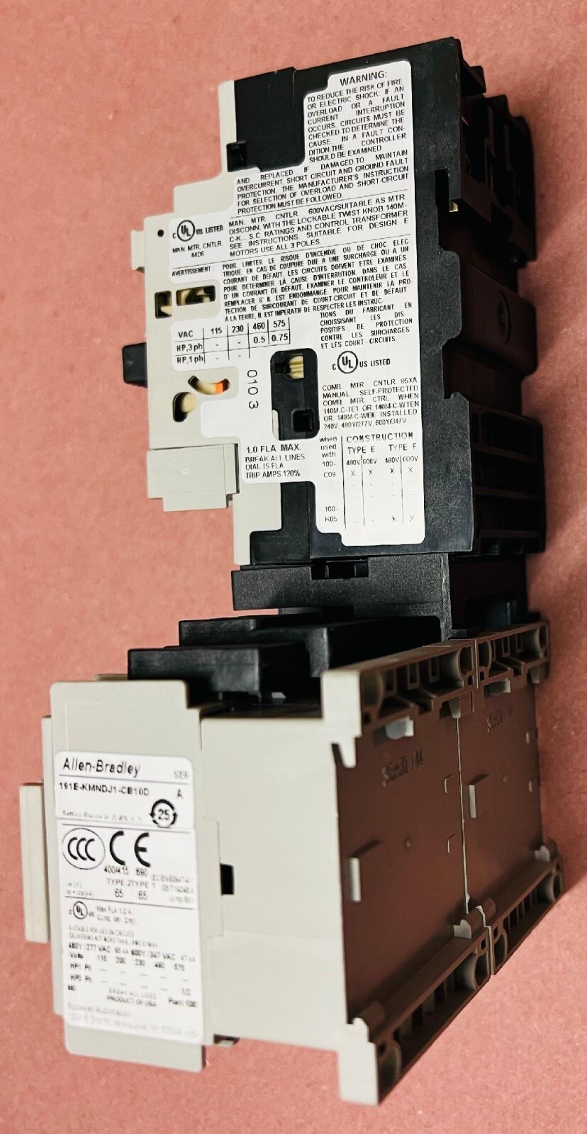 ALLEN BRADLEY Circuit 140M-C2E-B10 & 191EKMNDJ1-CB10D & 100-K05*01 / 100-KMCH