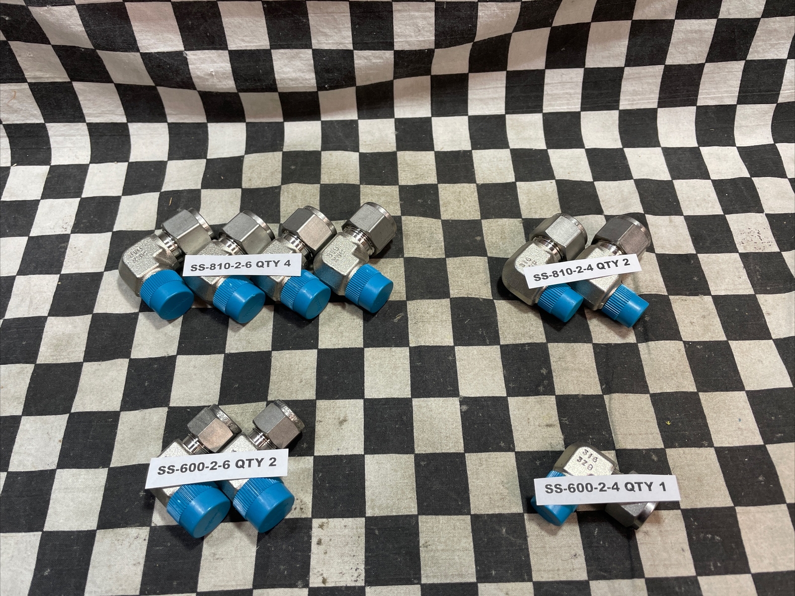 SWAGELOK SS-810-2-6, SS-810-2-4, SS-600-2-6, SS-600-2-4, LOT OF 9#163916