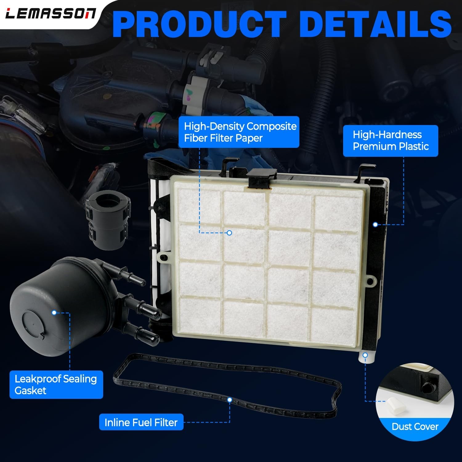 6.7 Powerstroke Diesel Fuel Filter Element, Fuel/Water Separator Compatible w…