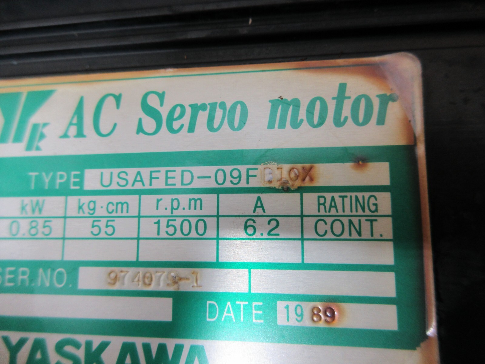 *SPECIAL PRICE* YASKAWA MORI SEIKI USAFED-09FB10X UTOPI-500UB01 MOTOR EACH 1