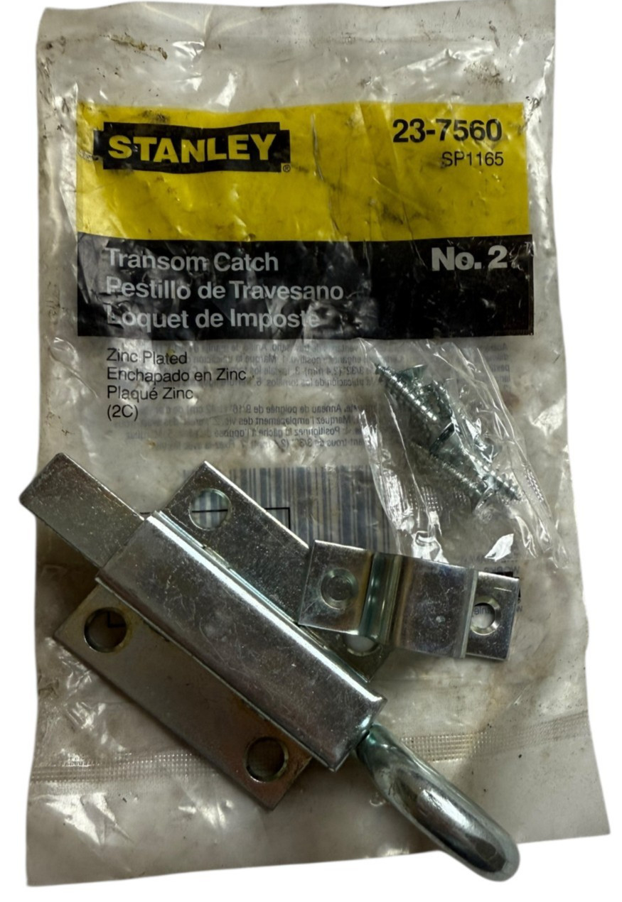 STANLEY 23-7560 TRANSOM CATCH ZINC PLATED 2_ X 1-5-8_ SP1165 LOT OF 3