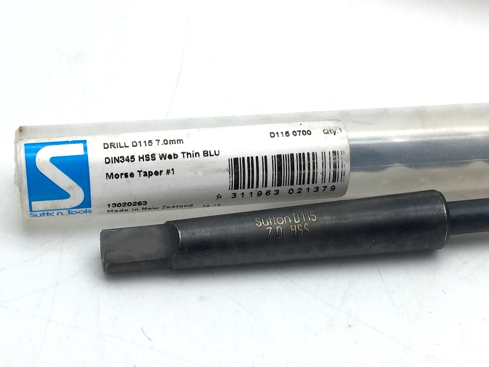 Sutton D115 7.0mm Number 1 Morse Taper Shank Drill Bit HSS D1150700