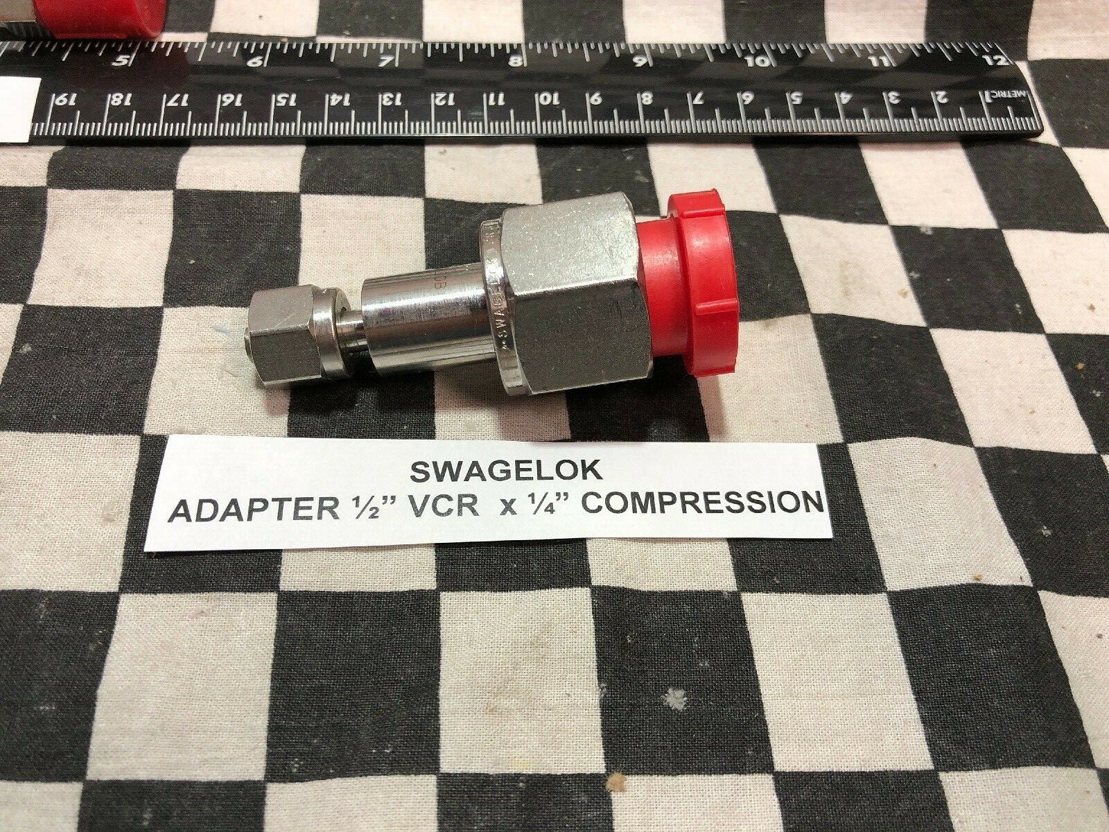 LOT OF 5, Swagelok / Parker Adapter Union 1/2” VCR, SS-8-VCR-6-DM, SHIPSAMEDAY