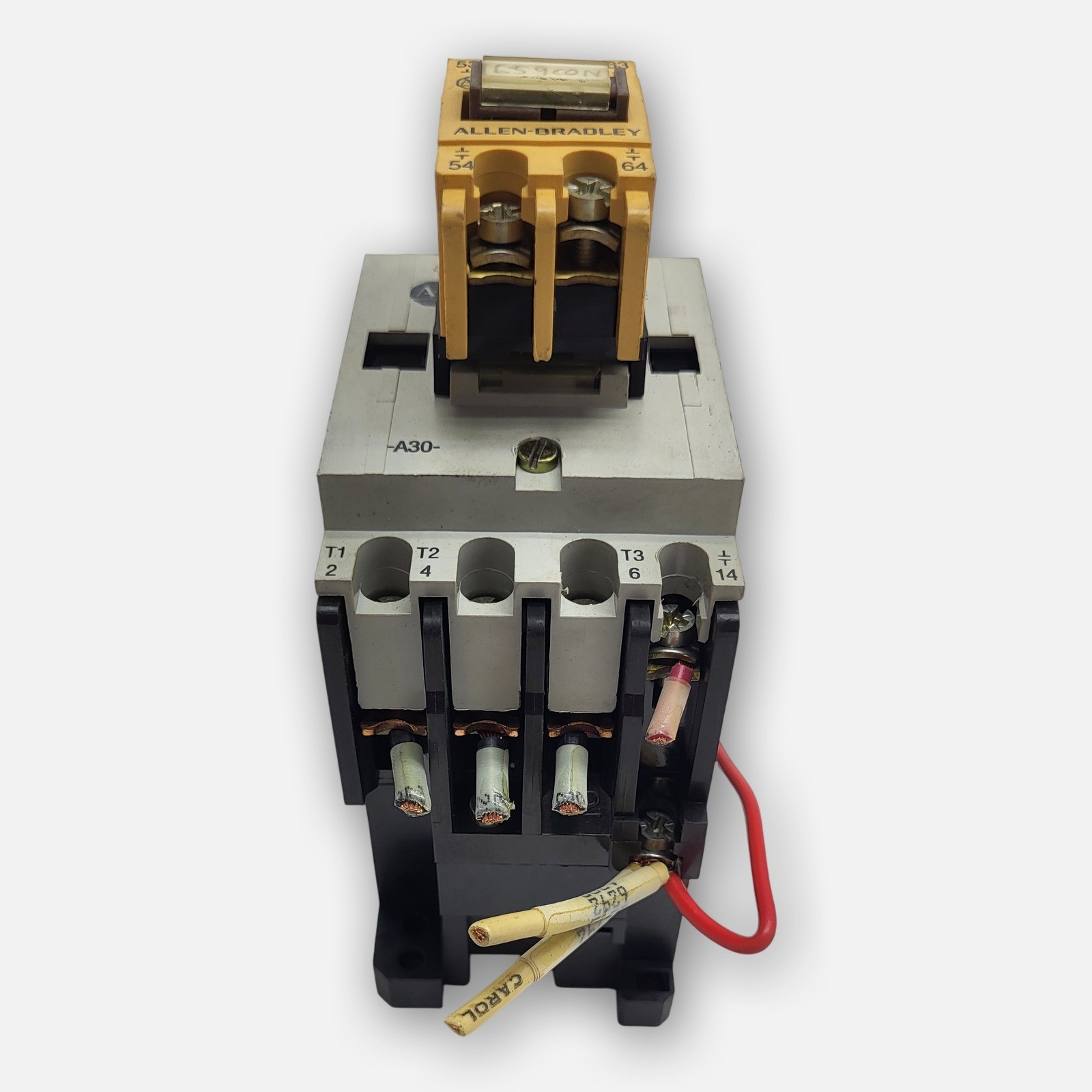 ALLEN BRADLEY 100-A30N*3 /B CONTACTOR W/ 195-FA20 /A W/ 199-FSMA10 /B W/ HU473