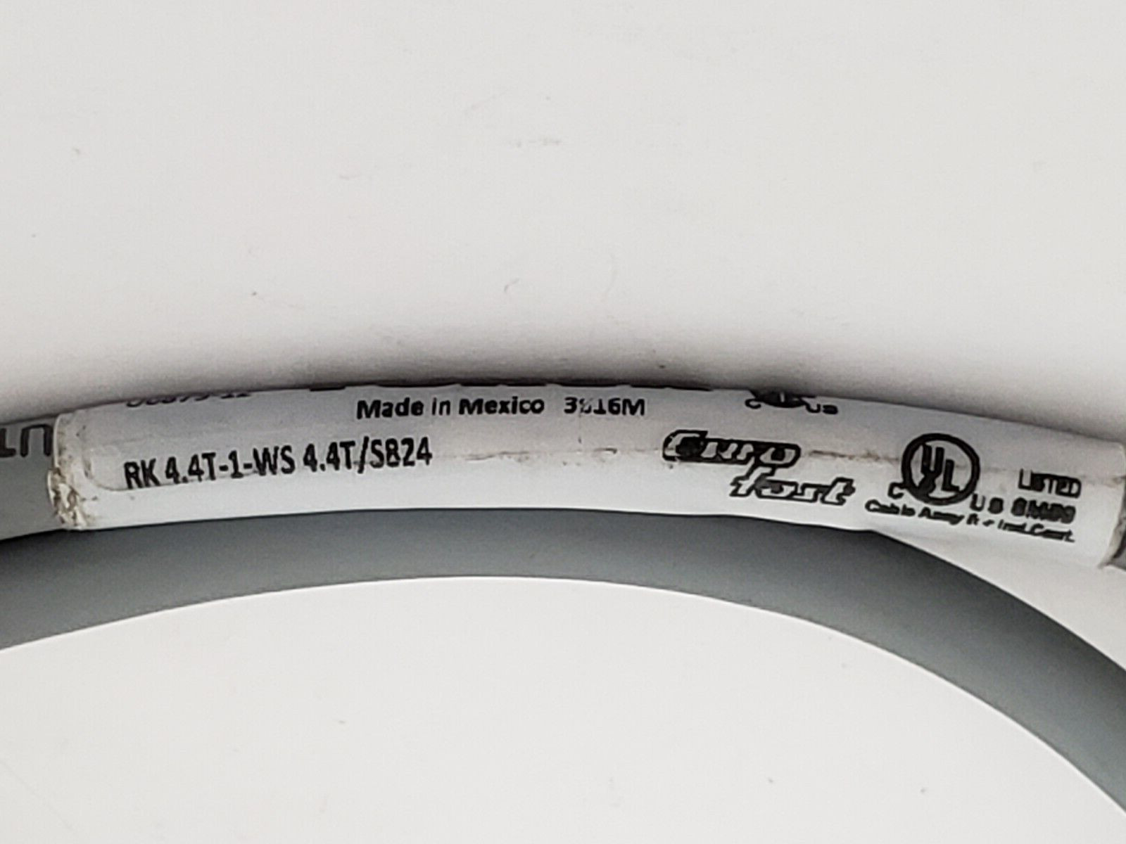 TURCK RK4.4T-1-WS 4.4T/S824 CORDSET DOUBLE ENDED MALE/FEMALE (U0879-12) NNB