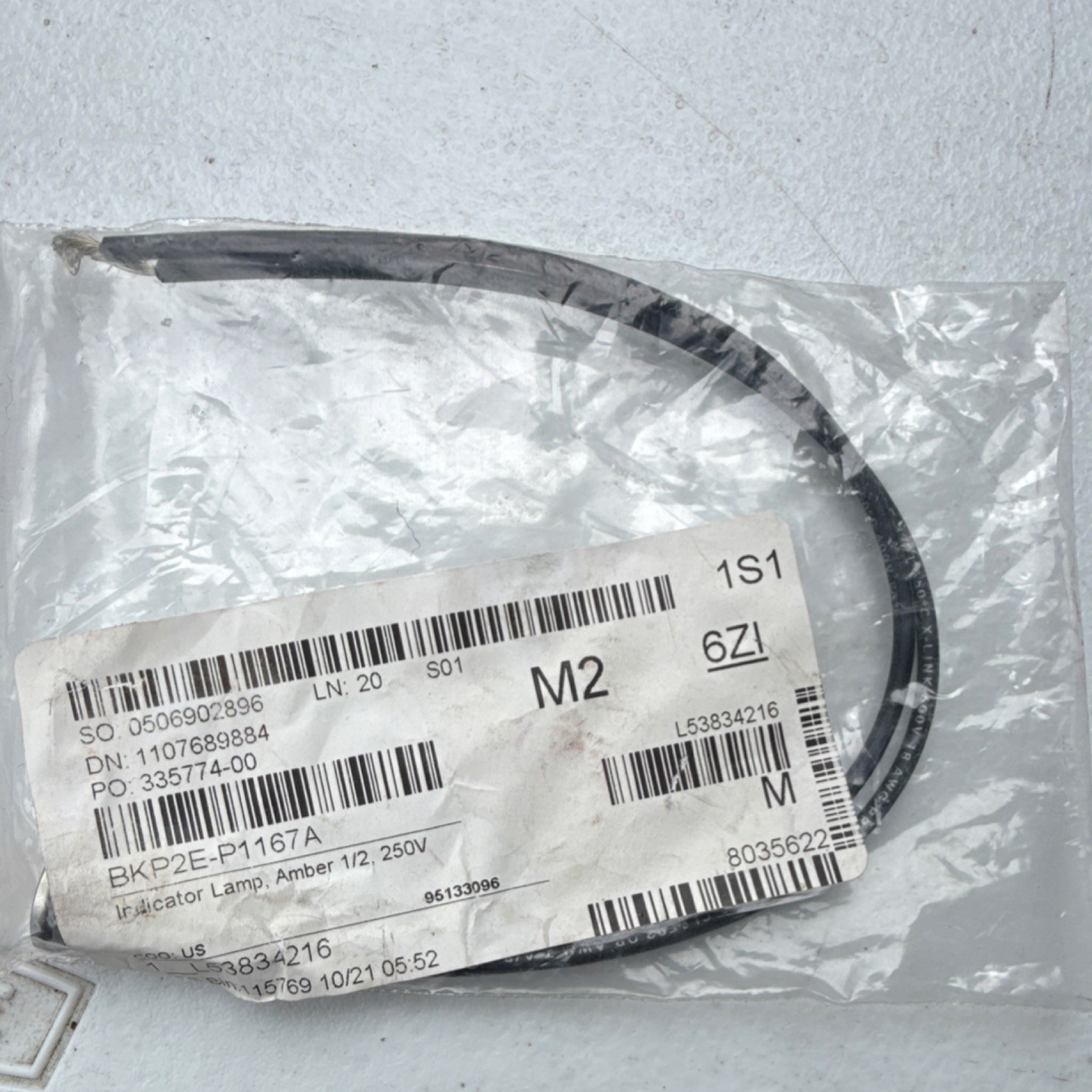 Baker’s Pride Amber Indicator Lamp BKPP1167A 250V Model BKPP1167A MPN BKPP1167A