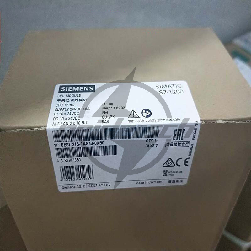 1PC SIEMENS 6ES7215-1AG40-0XB0 DC 6ES7 215-1AG40-0XB0 CPU 1215C NEW