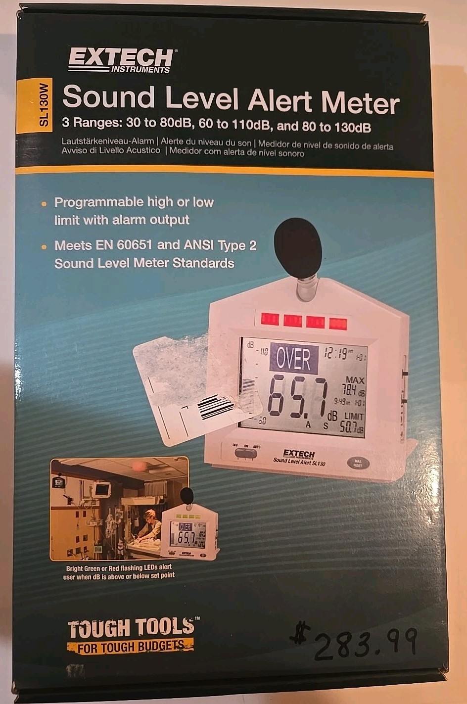 Extech SL130W – Sound for Level for Alert with Alarm White