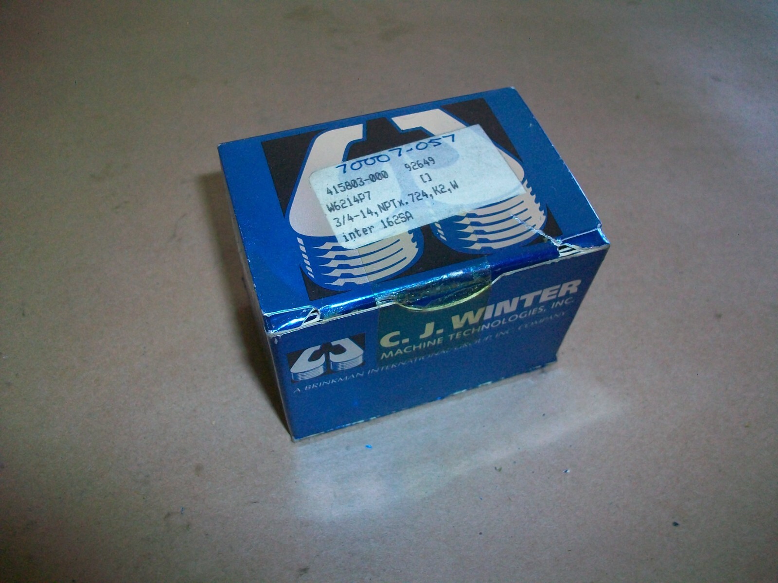 C.J. Winter Thread Roll Rolling Dies W6214P7 3/4-14 415803-000 NEW